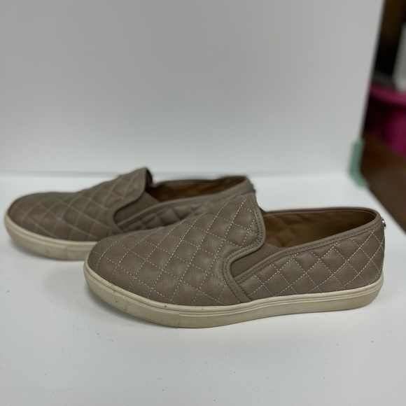 Steve Madden Shoes - Steve Madden Quilted Slip-On Sneakers Women’s Size 11 Taupe